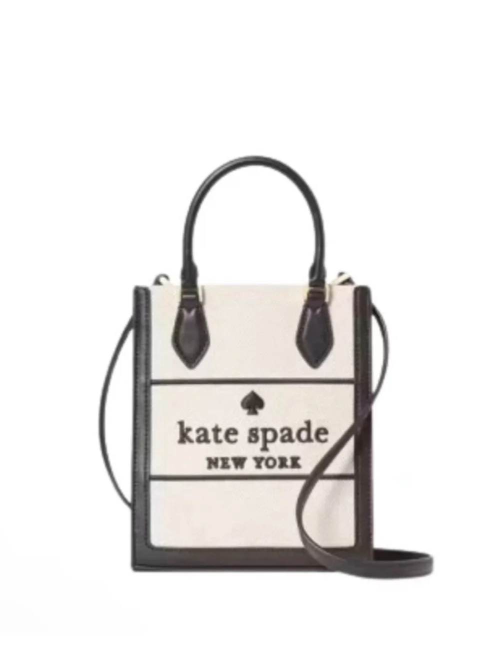 Kate Spade Ellie Mini Canvas Leather Crossbody Bag Black Multi